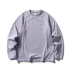 Camiseta Manga Longa de Lã Fina Color Block Patchwork Masculina Marca Tendência Primavera Outono Estilo Montanha Outdoor Antibacteriana Secagem Rápida Top Esportivo Casual
