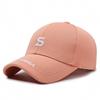 Boné de Baseball com Carta de Outono Atacado Bordado Simples Moderno Chapéu Masculino e Feminino Estilo Coreano Mostra Rosto Pequeno Moda Boné com Aba