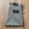 Pantalones Rectos Antiarrugas de Verano Cinco Bolsillos Elásticos Sedosos de Lyocell para Hombre Casual de Negocios