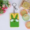 Porta credencial de estudiante de transporte público creativo, soporte para tarjetas bancarias de acrílico suave estéreo 3D, venta al por mayor, diseño personalizado de dibujos animados