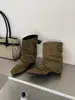 Botas slim retrô estilosas, novas botas curtas plissadas empilhadas outono/inverno 2026