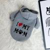 Roupas de outono e inverno para cachorro à prova de frio quentes suéter com capuz forrado de fleece com letras coreanas roupas para gato de estimação cachorro pequeno
