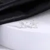 Brincos de Prata S925 com Agulha, Folha de Bordo e Cristal, Moda de Luxo Leve, Acessórios Versáteis de Nicho, Elegantes para Emagrecer o Rosto e Realçar a Pele