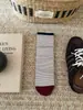 Calcetines Vintage Nuevos para Mujer Otoño/Invierno 2026, Algodón Puro, Rayas de Bloques de Color, Calcetines Versátiles de Media Pantorrilla, Tendencia Ins Estilo Coreano Calcetines Holgados