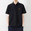 Camisa Polo de Manga Corta de Seda de Hielo de Secado Rápido para Hombre 2025 Verano Delgada Casual de Negocios Top de Alta Gama Camiseta para Hombre