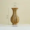 Vaso de Cerâmica Retrô Estilo Wabi-Sabi Shumen Flor Artificial Arranjo de Flores para Sala de Estar Decoração de Entrada de Luxo Leve de Alta Qualidade