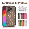 Tendencia en TikTok, funda de teléfono iPhone 18PM floral fresca y delicada, hecha en fábrica, con borde elevado para protección mejorada de la cámara, carcasa blanda