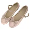 First Encounter Temporada 2026 Primavera Novos Sapatos Mary Jane de Bolinhas Francesas para Mulheres com Fivela de Uma Tira, Sapatilhas de Bico Redondo para Combinar com Saias