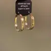 Brincos Argola Rombo Minimalistas Estilo Coreano para Mulheres, Design de Nicho de Luxo Leve, Sensação de Alto Padrão, Brincos Modernos Estilosos e Versáteis