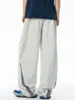 Pantalones de Chándal Casuales Holgados de Marca de Moda para Hombre, Estilo Primavera con Rayas Laterales de Bloqueo de Color, Puños Ajustables, Pantalones Deportivos