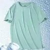 Camiseta Masculina de Manga Curta com Proteção Solar Verão Fina Secagem Rápida Malha Esportiva Fitness Meia-Manga Top Casual Elástico Roupa de Verão