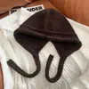 Gorro Pasamontañas para Mujer, Gorro de Punto Cálido para Otoño e Invierno, Circunferencia de Cabeza Grande, Hace que la Cara Parezca Más Pequeña, Gorro de Lana a Prueba de Frío para Viajes