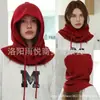 Bufanda con Capucha Tejida Transfronteriza para Otoño e Invierno, Bufanda Gruesa Multifuncional de Color Sólido Integrada con Capucha y Protección para los Oídos para Mujer
