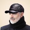 Gorra Plana Caliente Forrada de Lana Gorra con Protección para las Orejas Engrosada Gorra Casual para Abuelo Cabeza Vieja Gorra de Papá a Prueba de Frío de Invierno para Personas de Mediana Edad y Mayores