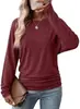 Amazon Europeia e Americana Comércio Exterior Transfronteiriço Outono e Inverno 2026 Novas Camisetas de Manga Longa Lisas com Gola Redonda para Mulheres Tricotadas de Manga Longa