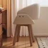 Cadeira de Jantar Giratória para Adultos com Encosto, Banqueta de Maquiagem para Quarto de Meninas, Cadeira de Toucador, Closet, Cadeira de Lazer para Sala de Jantar