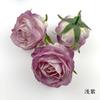Simulación de rosa con borde tostado, flor retro rizada, cabeza de flor, horquilla para el cabello, tocado de flores, corona de boda europea, accesorios para fotos