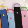 Chaveiro Colorido Macaron Estilo Ins Coreano de 32mm com Fita, Tira de Lona Bordada, Tira Trançada e Porta-DIY