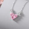 Collar de Plata Esterlina 925 Amor Diseño Nicho para Mujer Lujo Ligero Diamante Polvo Estilo Cadena Clavícula Estilo ins Colgante en forma de Corazón