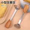 Prensa de patatas para el hogar de acero inoxidable engrosado triturador de comida para bebés herramienta trituradora manual mango de madera prensa de patatas