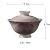 Cortina de Cuentas Pintada a Mano Taza de Té de Cerámica Rosa Tazón de Té Morado Degradado Mate con Forma de Flor para Mujer Taza de Té Juego de Té Kung Fu