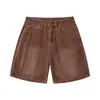 Yidao Vintage 2026 Verão Novo Shorts de Veludo Cotelê Gradiente Marca de Tendência Retrô Unissex Calças de Cinco Pontos Largas para Homens