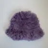 Sombrero de pescador de pelo de conejo pequeño con aspecto súper facial mejorado, sombrero de felpa para mujer, gorro de punta cálido a prueba de frío, sombrero de cubo de pelo para otoño e invierno