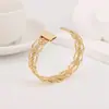 Pulsera Abierta Tejida a Mano Transfronteriza Pulsera Retro Bohemia Chapada en Oro