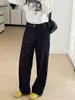 Jeans em formato de pera, estiloso, de bolso duplo, perna curva para mulheres, nova coleção outono 2026, perna reta, caimento solto, calça longa de perna larga
