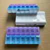 Caja de pastillas semanal de 14 compartimentos, caja de pastillas semanal de 14 compartimentos, caja de medicamentos semanal, más vendida, versión en inglés americano