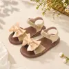 Sandalias Rústicas para Niñas Sandalias de Tela con Lazo Sencillo Cierre Mágico Versátiles para el Día a Día