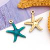 1 Colgante de Acero Inoxidable con Coloración al Vacío que Conserva el Color Esmaltado con Goteo de Aceite de Color Estrella de Mar del Océano Accesorio de Joyería DIY
