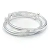 Pulsera de Plata de Ley 9999 Ping An Joy para Hombres, Mujeres y Bebés Conejitos Pulsera de Plata Infantil Regalo de Cumpleaños de Un Año Luna Llena