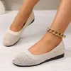 Verão 2026 Novo Comércio Exterior Tamanho Grande Feminino Casual Confortável Flyknit Respirável Plano Slip-on Mocassins Tamanho Único