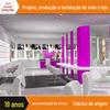 Design e produção de decoração para toda a loja, vitrine para salão de cabeleireiro, expositor de perucas em ilha de shopping, salão de exposição de produtos