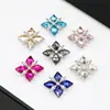 Cristal de Diamante Trébol Salida de Aire del Coche Accesorios de Aleación para Zapatos Accesorios para el Cabello Decoración de Funda para Teléfono Móvil Accesorios DIY