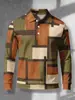 Nuevo Polo Casual de Lujo para Hombre Otoño/Invierno 2026 Cuello Camisero Estilo Old Money Manga Larga Top Estampado Digital para Hombre