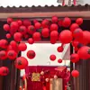 Linterna Roja Feliz de Boda Decoración de Ambiente para Habitación de Boda Traje Puerta de Patio Rural Sitio de Boda