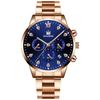 Suministro Directo de Fábrica de Reloj Casual de Acero para Hombre Falso de Tres Ojos con Escamas de Diamante y Calendario