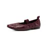 Piel de vaca de capa superior ~ Correa elástica poco profunda, antideslizante, zapatos de abuela suaves, mocasines Otoño 2026, zapatos Mary Jane para mujer