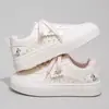Zapatillas Casuales Huili WXY-R309Z para Mujer 2026 Nuevas de Dibujos Animados Colorido Bloque de Color Transpirables Versátiles Zapatos Blancos para Mujer (Magia