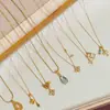 Popular Collar de Acero Inoxidable Completo con Diseño de Nicho para Mujer, Adecuado para el Trabajo Diario, Elegante y Lujoso, Recubrimiento de Oro Real de Alta Gama, Cadena Versátil para la Clavícula