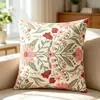 Funda de Almohada Retro Colorida Floral de Venta Caliente Transfronteriza, Patrón Floral Fresco para Decoración de Primavera y Verano, Funda de Cojín para Sofá y Cabecera