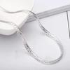 Yunjin comercio exterior Europa y Estados Unidos caliente 5MM collar de lado completo transfronterizo personalidad simple collar plateado cadena de 20 pulgadas