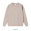 Sudadera de cuello redondo de seda de leche de 300 g, color liso, corte holgado, diseño minimalista, disponible para etiquetado privado, envío directo, patrones personalizados, bordado e impresión directa de logotipos.
