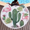 Nueva toalla de playa de microfibra y borlas, toalla de baño, tapete para almuerzo, flamenco, nueva impresión digital 3D de una pieza