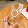 Adecuado para Iphone15Promax Transparente Esmerilado 13 Magnético de Gama Alta Apple 14 Funda para Teléfono Móvil Todo Incluido Anti-Caída 12
