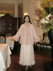 Nuevo Conjunto de Abrigo de Lana con Bordado Elegante de Alta Gama y Resistente Estilo Chino + Falda para Mujer Nz049