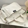 Pantalones Originales Engrosados con Bolsillo de Múltiples Solapas Bolso Tote de Lona Estilo Japonés Bolso Cruzado Simple Casual para Estudiante Bolsa de Hombro Cruzada Escolar