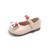 Sapatos Pequenos de Couro da Gatinha KT para Meninas, Sapatos Mary Jane Retrô de Solado Macio para Crianças Pequenas, Sapatilhas Princesa com Laço para Bebês Meninas